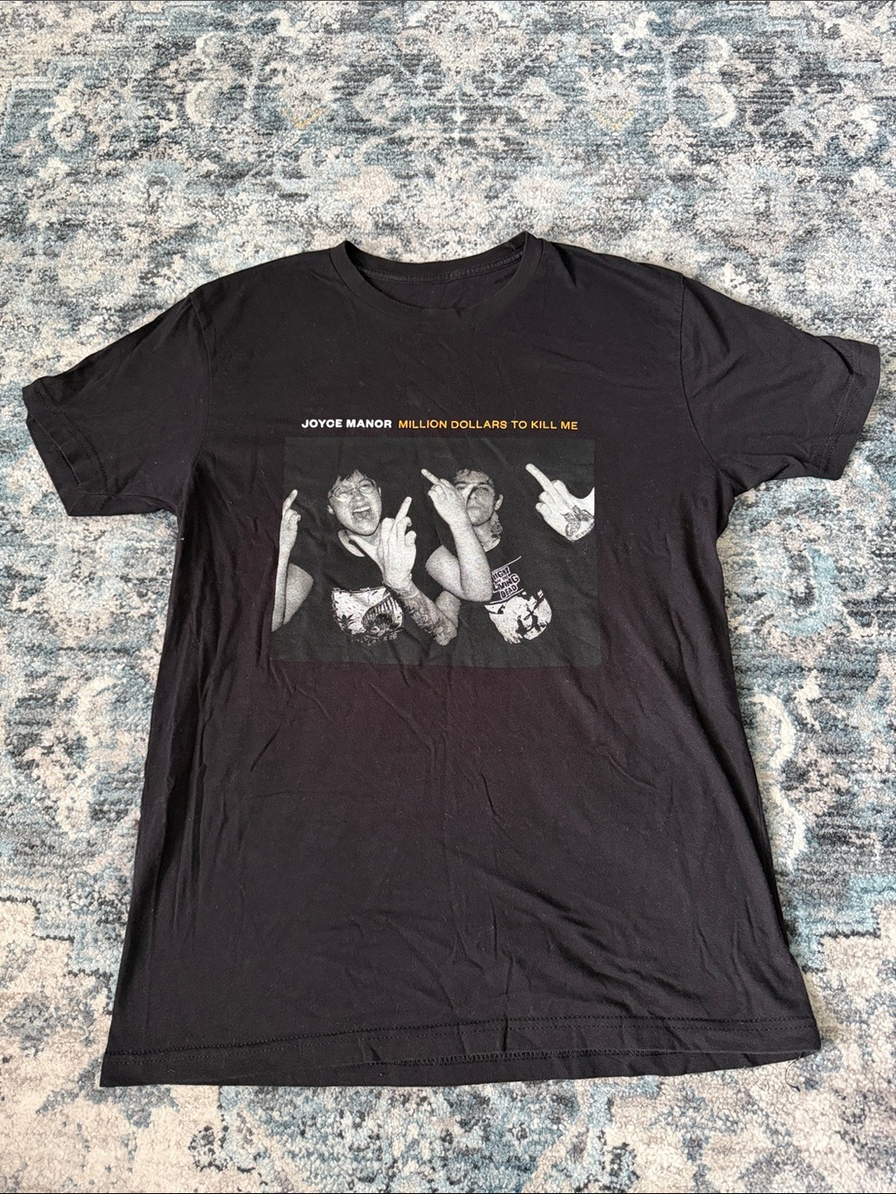 "Million Dollars To Kill Me" Black Graphic Tee